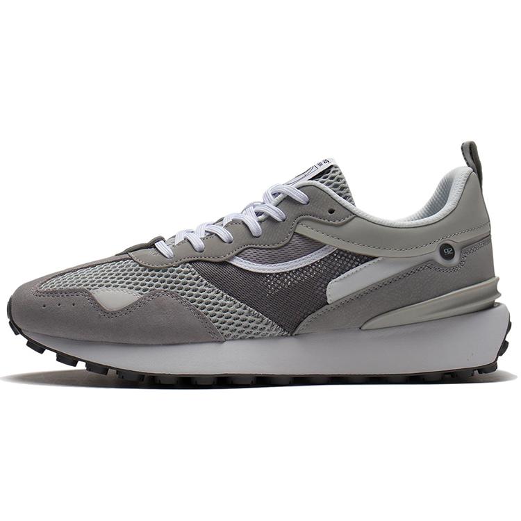 New LiNing Fangyuan Classic Anti Slip Wear Resistant Low Top Sports Casual Shoes Men's Gray AGCS017-2