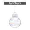 Iridescent Christmas Balls Ornaments Fillable Balls Christmas Baubles Crafts for Holiday Outdoor Valentine's Day Indoor Backyard