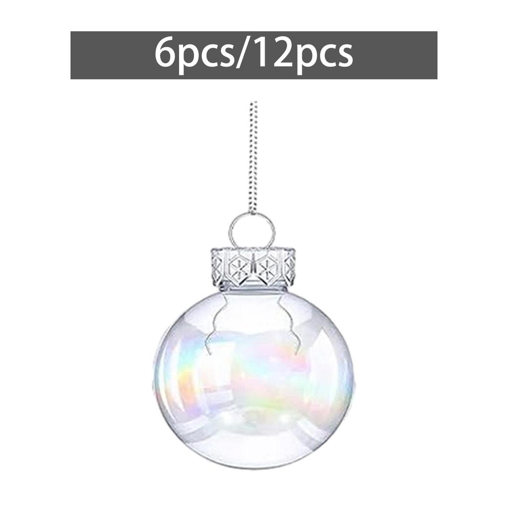 Iridescent Christmas Balls Ornaments Fillable Balls Christmas Baubles Crafts for Holiday Outdoor Valentine's Day Indoor Backyard
