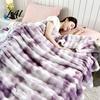 Soft Fuzzy Bed Blanket 3D Bubble Plush Throw Blanket Tie Dye Faux Rabbit Fur Texture Skin Friendly Feel Fleece Warm Cozy Decorative Cover for