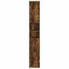 Bathroom Cabinet with Open Shelf UTRECHT Smoked Oak