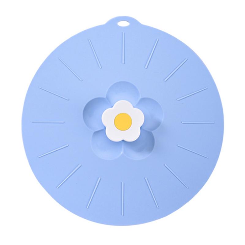 20*20cm Cute Flower Silicone Fresh-keeping Lid Kitchen Round Bowl Lid (No FDA Certificate, BPA Free)