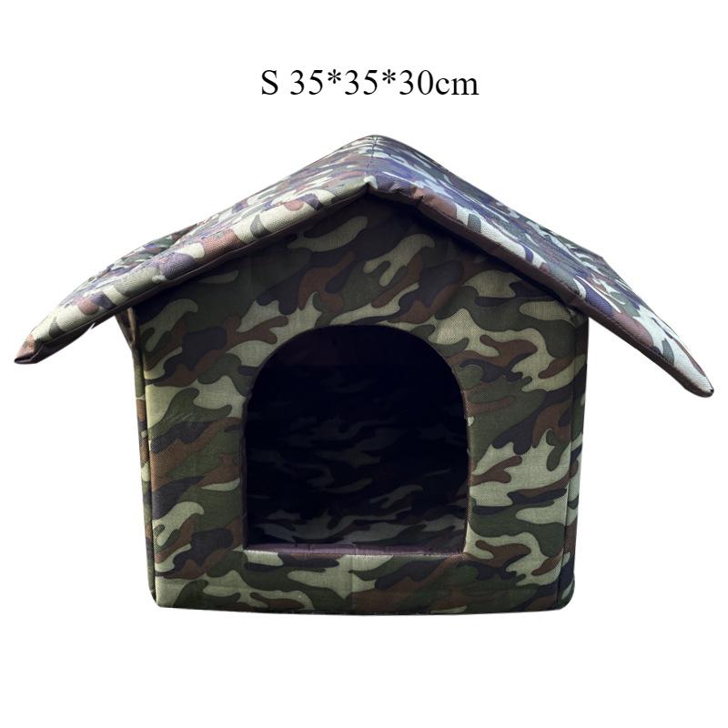 Outdoor Cat House Warm and Waterproof Stray Cat Nest Foldable Closed Rainproof Outdoor Dog House Winter Warm Stray Pet Shelter