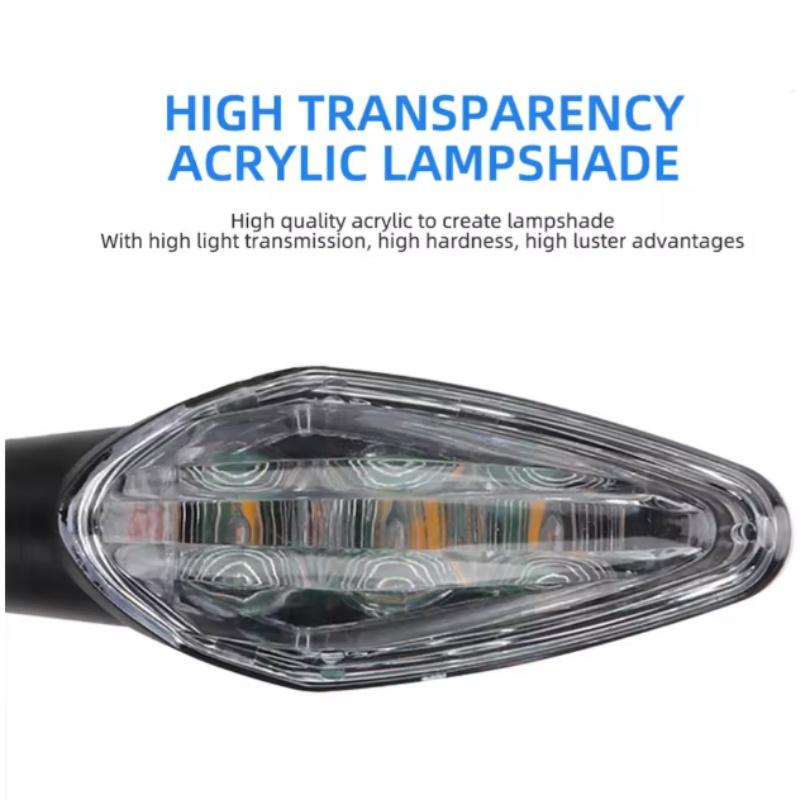 Motorcycle Turn Signal Light Amber Indicator Universal Waterproof Motorbike Scooter Warning Rear Tail Lights Running Lamp Access