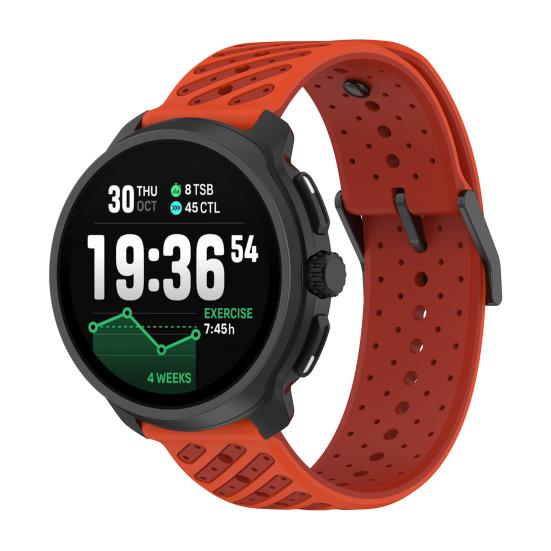 Silikon Klokkereim Erstatning for Suunto Race 2 Justerbar Vanntett Pustende 22MM Dame Herre Smartklokke Sport Armbånd