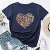 Creative Love Pure Cotton Loose Round Neck Short Sleeved Women's T-shirts