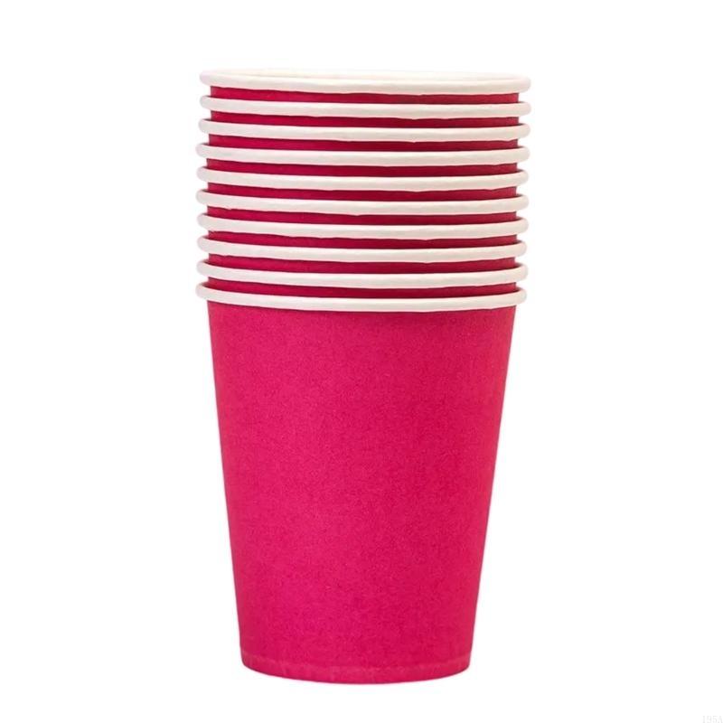 Pack Of 10 Disposable Single Wall Cups Hand Painted Drinking Cup Use Friendly Coffee Cups Durable And Leak Proof Design