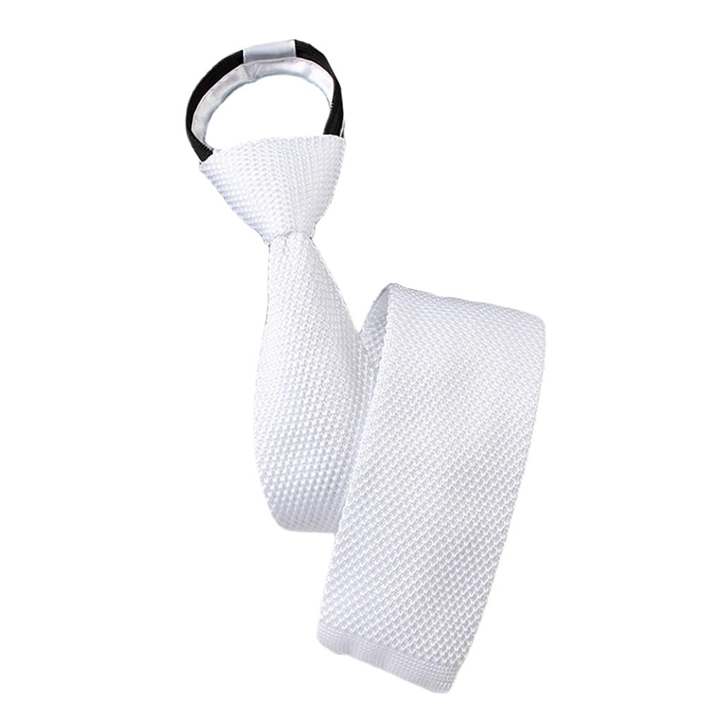 Adjustable Lazy Men Knot-free Tie Flat Head Automatic Zipper Necktie  Suit Accessories