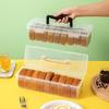 Reusable 6 Compartment Moisture-Proof Spice Storage Container Sealed Plastic Food Storage Box With Handle Kitchen Organizer