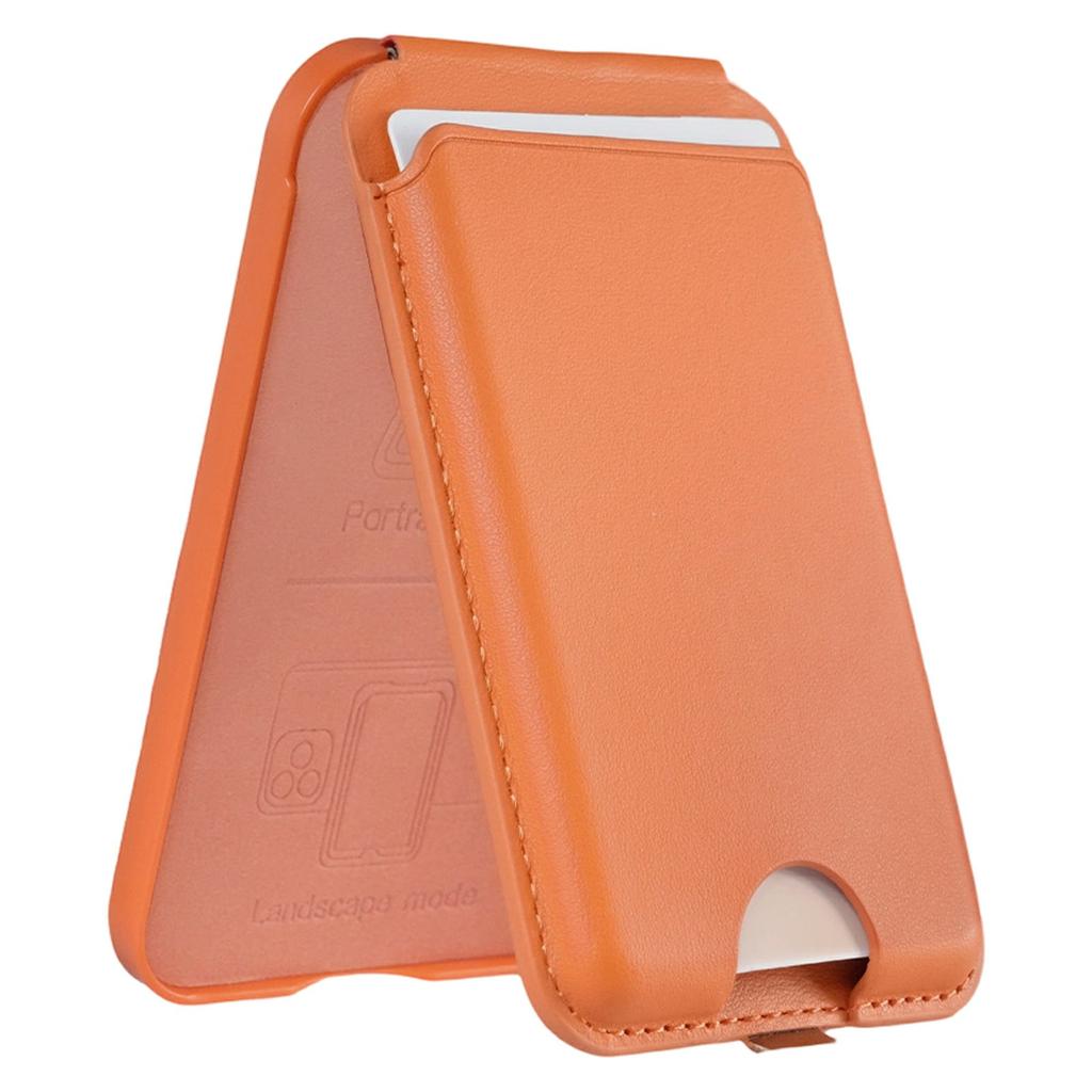 Magnetic Phone Card Holder Kickstand with Folding Hinge Cell Phone Card Bag