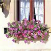 UV Resistant Simulated Leaf Vines Realistic Faux Petunias Artificial Petunias Flowers  Balcony
