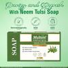 Multani Naturals Neem Tulsi Soap Bar For Deep Cleansing Moisturizing Glow Skin Care For Men Women 125 Gm Pack Of 5 Pcs