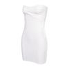 Luxury Off-Shoulder Bandeau Bandage Dress with Stripe Pattern and Waist-Cinching Hip-Hugging Design