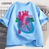 Heart Anatomy T Shirt Unisex Women Doctor Cardiologist TShirt Nursing Tees Causal Cotton Short Sleeve Round Neck Tshirt Clothing