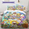 Super Mario Cartoon Bedding Set 3PCS Soft Microfiber Duvet Cover Set Children Game Theme Bedroom Decor Linens