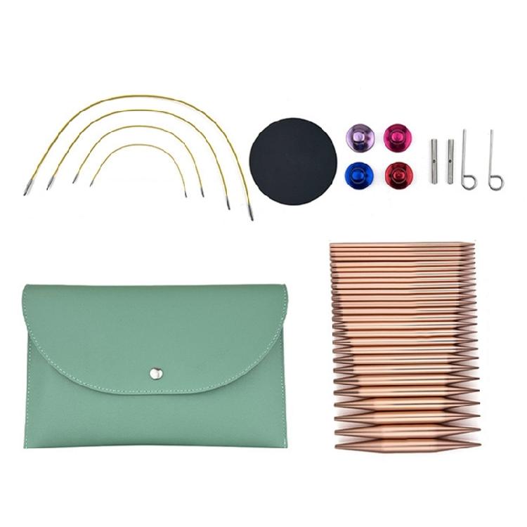 

13Pair Interchangeable Circular Knitting Needle Set Aluminum Circular Knitting Needle 3.0mm-10mm with Case for Beginner 1
