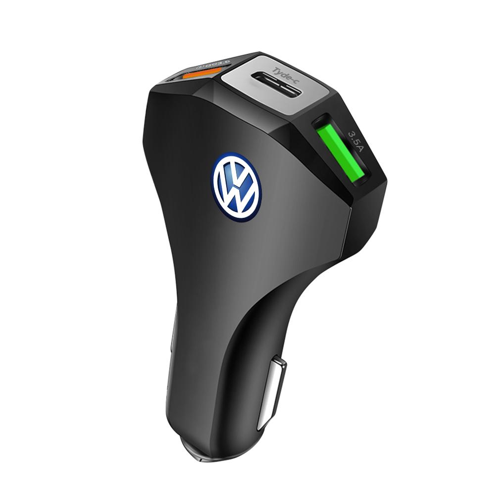 VW USB Car Charger Type C Fast Charging Phone Adapter Socket For Volkswagen GTI Golf Polo 6 7 Passat VW CC Tiguan T-ROC Jetta Taigo EP1