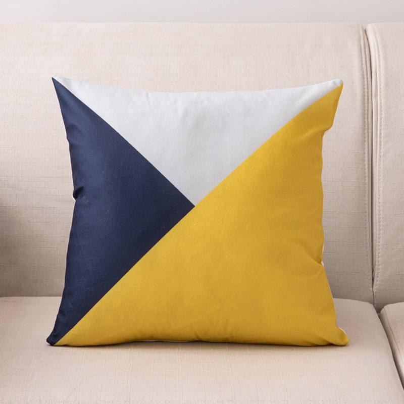45x45cm Nordic Ins Cartoon Printing Square Pillowcase Living Room Sofa Office Seat Cushion Cover Home Decoration