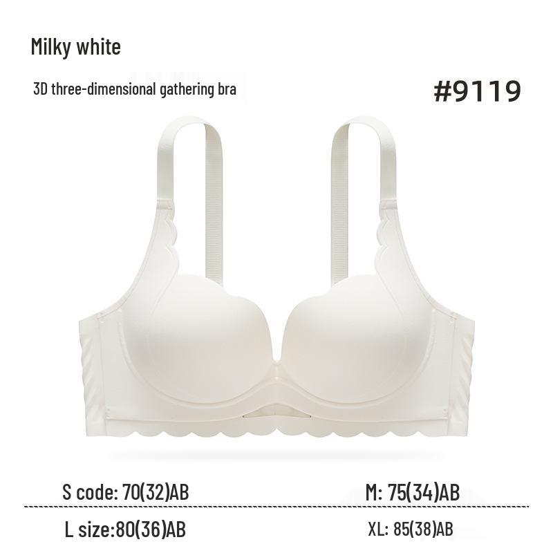 Seamless Push-Up Underwear Set: Enhances Small Chest, Comfortable, Breathable Support, with Palm Cup Design.