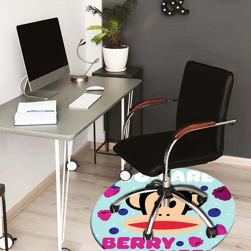 

1pc Berry Sweet Monkey Round carpet, Made of Polyester,Perfect for Decorating Office Chairs, Living Rooms,fplt036 80cm by 80cm