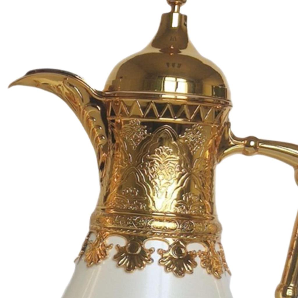 Arabische Thermo-Kaffeekanne, isolierte Karaffe, luxuriöse, elegante Kaltwasserflasche, Ornamente