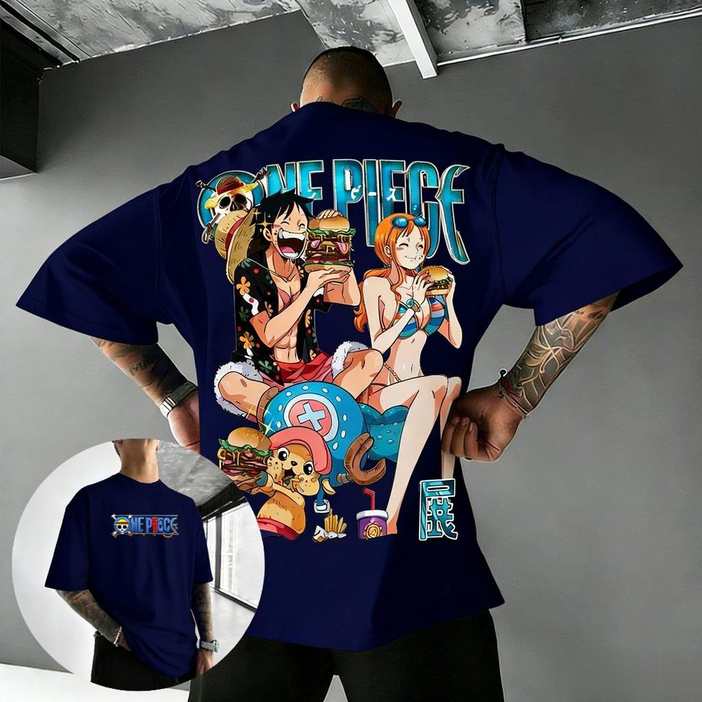 One Piece Anime T Shirt Men Women Luffy Nami Print Cotton Short Sleeve Tee Cartoon Graphic Streetwear Casual Top 2026 Summer Y2k
