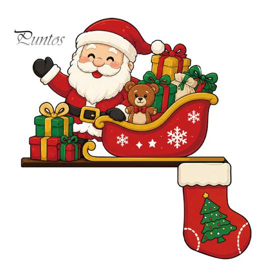 Christmas Party Supplies for House Wooden Door Topper Stickers, Seasonal Frame Decoration, L-shaped Corner Sign Holiday Home Wall Decor Items