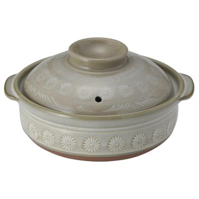 Banko Ware Ginpou Earthenware Pot Serves Hana Direct Heat Heat Made In Product Number 21071 [Authentic] (Deep Pot) No. 7, 1-2, Mishima, Compatible,