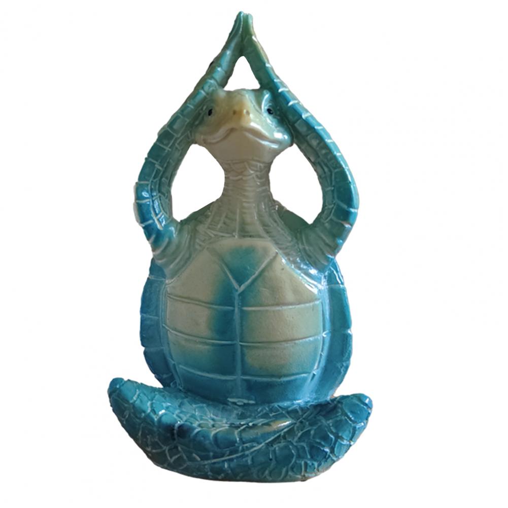 Meditation Turtle Ornament Yoga Turtle Decoration Sitting Tortoise Figurine Sea Turtle Statue Home Office Decor