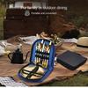 Stainless Steel Tableware, Western Cuisine, Steak, Knife, Fork, Spoon, Plate Set, Outdoor Camping, Portable Bag Set