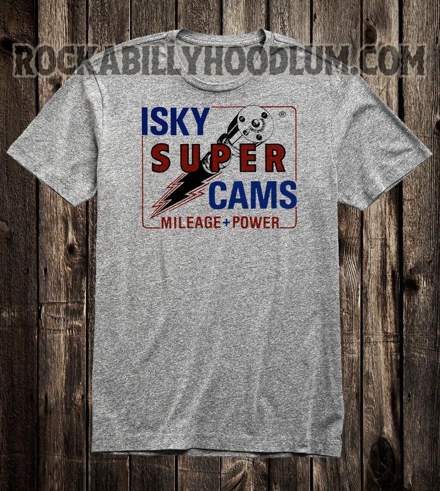 Retro Hot Rod Tee T Shirt Drag Race Racing Speed Shop Isky Super Cams