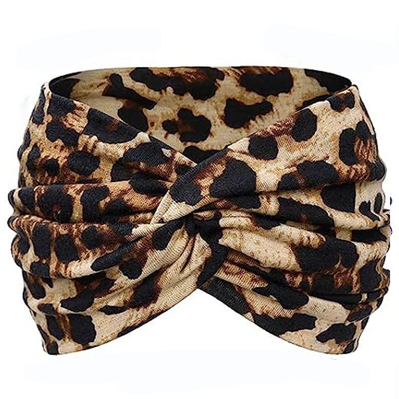 1 st Turban Paisley Twist Pannband Damhuvudband Brett Hårinpackning för Kvinnor Stora Sport Tränings Stretch Halkfria Stora Huvudband
