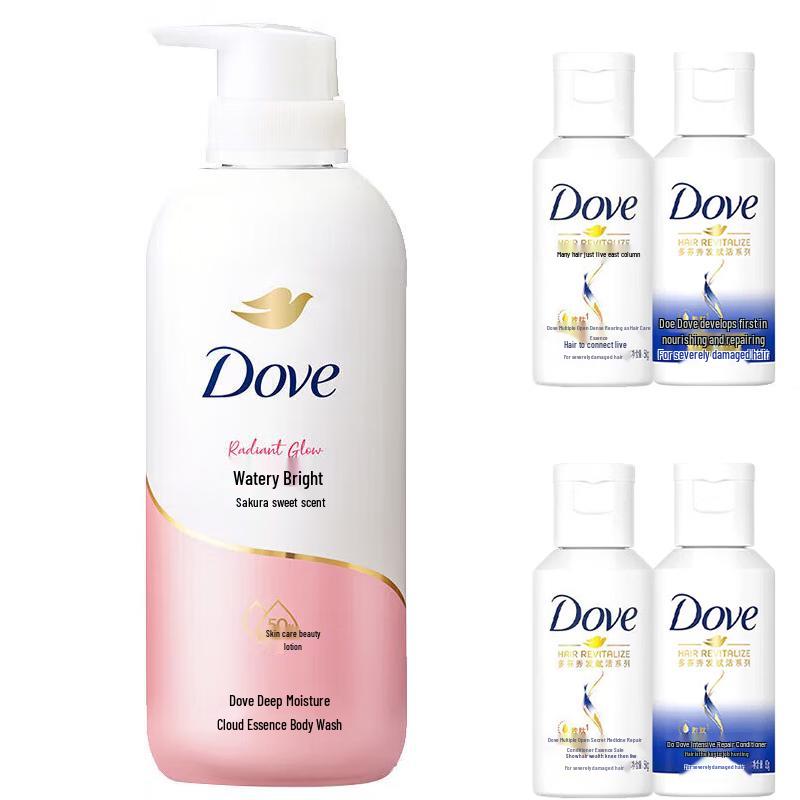 Dove Cherry Blossom Scented Moisturizing Shower Gel Set