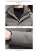 Men's Winter Down Jacket with Detachable Hood - Thick, Warm Business Casual Outerwear for Middle-Aged and Elderly.