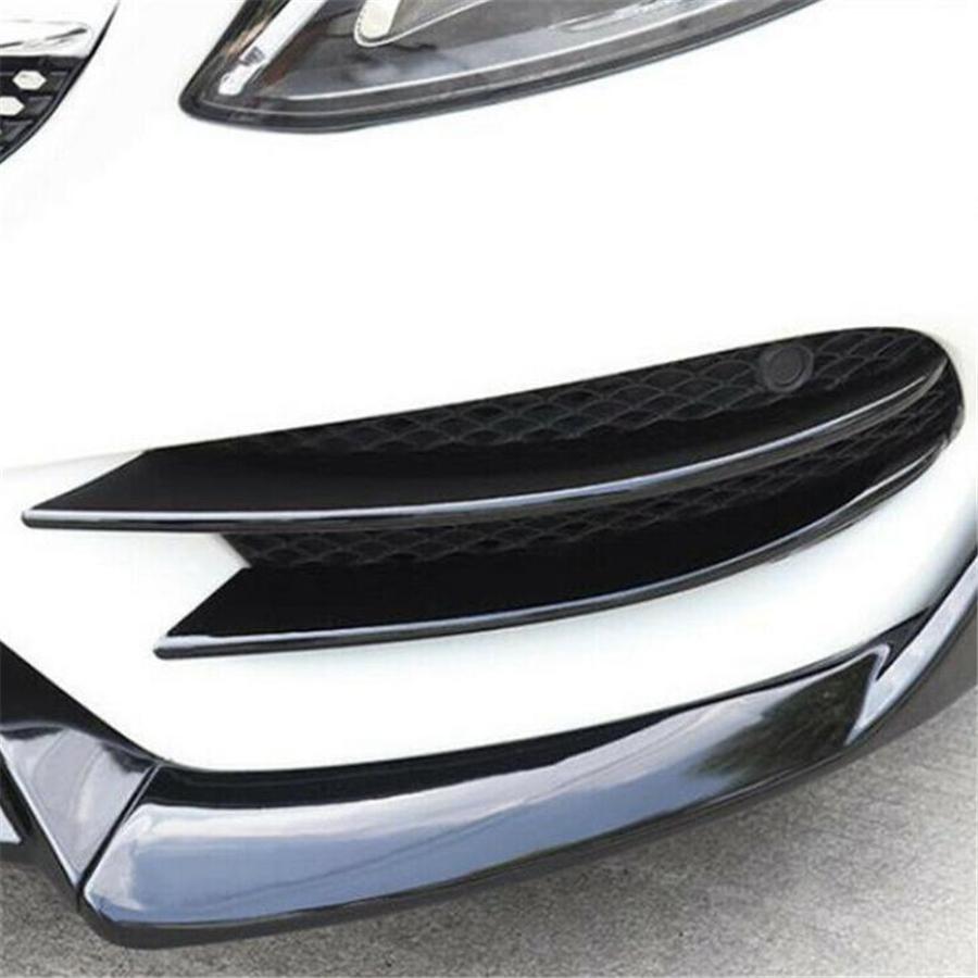 Front Fog Light Decorative Cover Trim For 2015-2018 Mercedes-Benz C Class Glossy