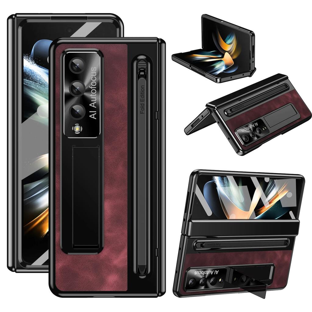 Odinis laikiklis rašiklio lizdas su rašiklio dėklu, skirtas Samsung Galaxy Z Fold 6 5 4 5G stiklo ekrano lanksto apsauginis dangtelis, skirtas sulankstyti 6 sulankstymui5