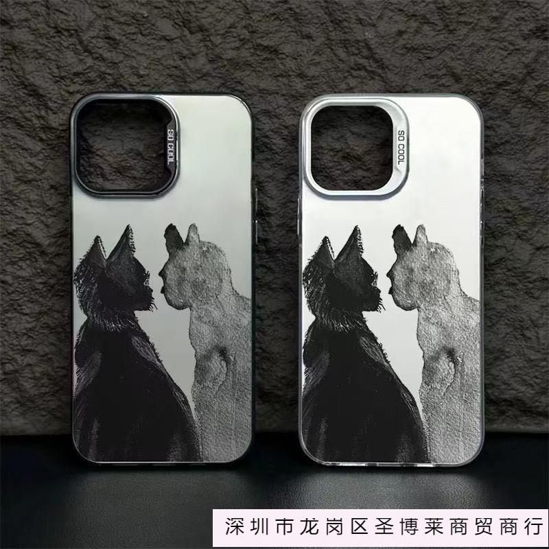 The new art cat is suitable for iphone17 mobile phone case Apple 16promax/15 anti-drop 14pro13 Europe and America
