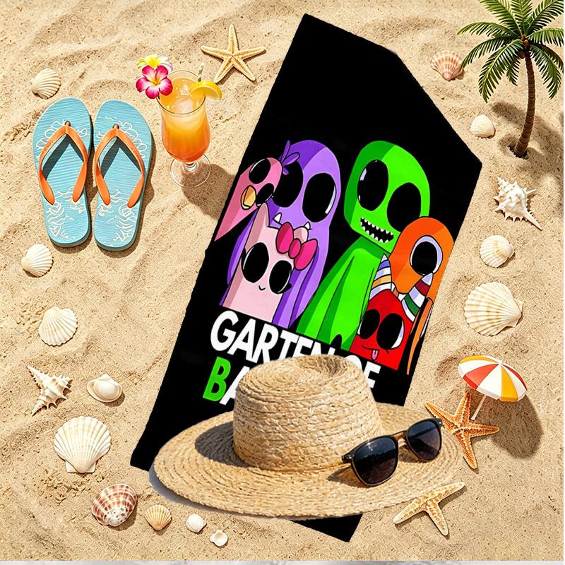 Game Rainbow Friends Print Beach Towel, Versatile Lightweight Absorbent Beach Towel for Pool Surf Yoga Bathroom, Perfect Birthday Holiday Gift
