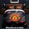 Manchester United Diseño Juego de Cama Ropa de Cama 1 Funda Nórdica + 2 Fundas de Almohada Suave Transpirable Ropa de Cama para el Hogar