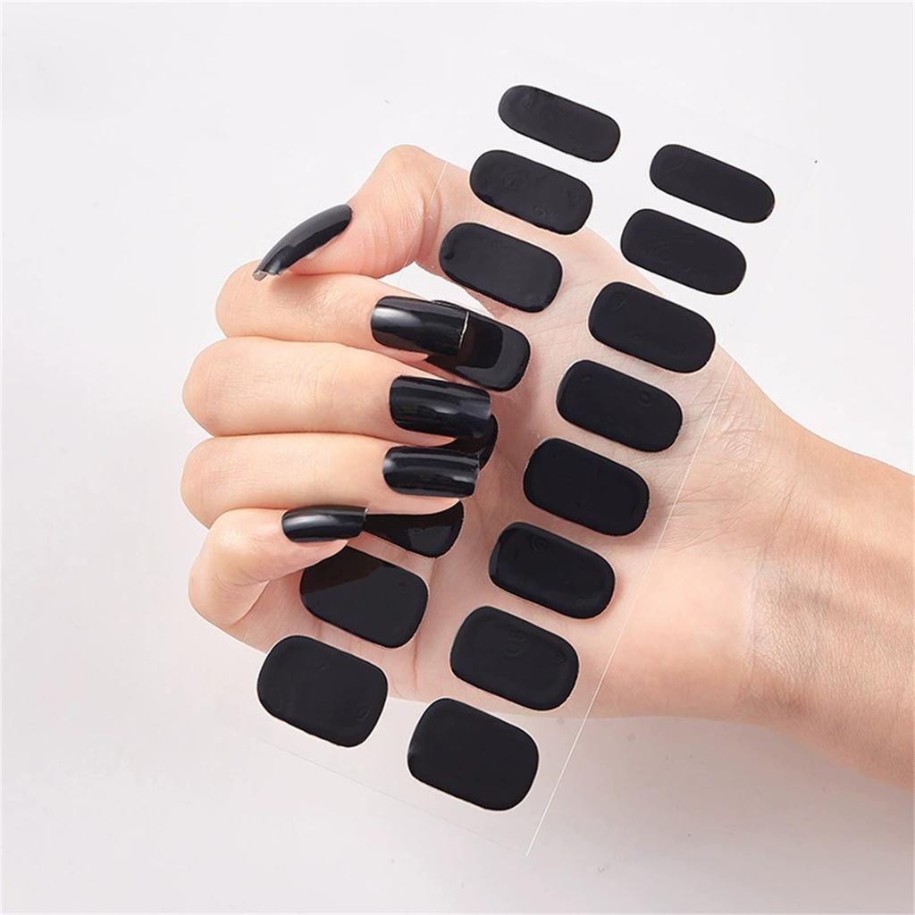 16 Small Nail Stickers Solid Color Glossy Nail Stickers, Home Tools