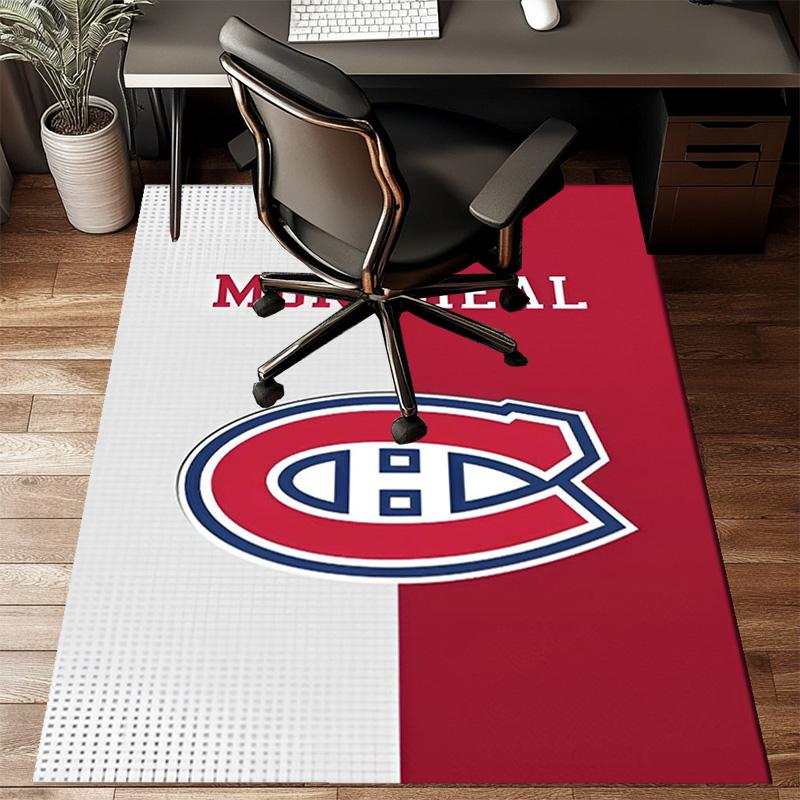 Canadiens Eishockey Team Fußmatte für Wohnzimmer, Spielzimmer, Büro, Schlafzimmer, Bürobodenmatte Verspieltes Design, Weihnachts-Fan-Geschenke