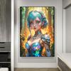 Anime Beauty Girl Canvas Posters Prints Fox Goddess Radiant Queen Beautiful Princess Posters Canvas Prints Pictures Home Decor