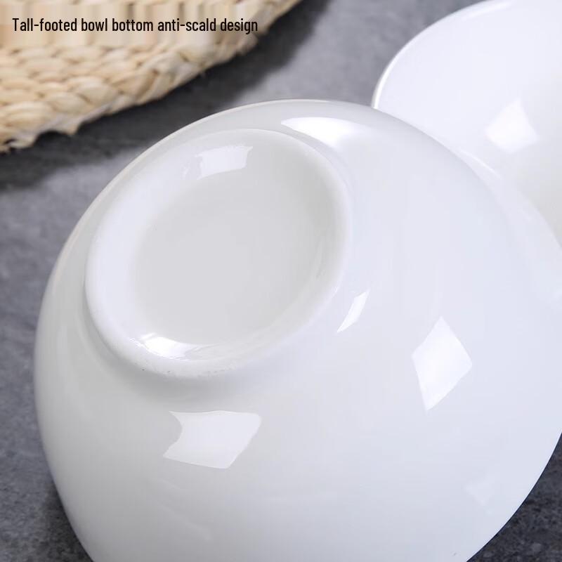 White Ceramic 4-Inch Luohan Bowl Set