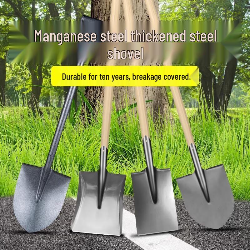 Heavy-Duty Manganese Steel Shovel