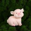 Toy Naughty Pink Pig Micro Landscape Decoration Resin Craft Dollhouse Accessory Pig Miniature