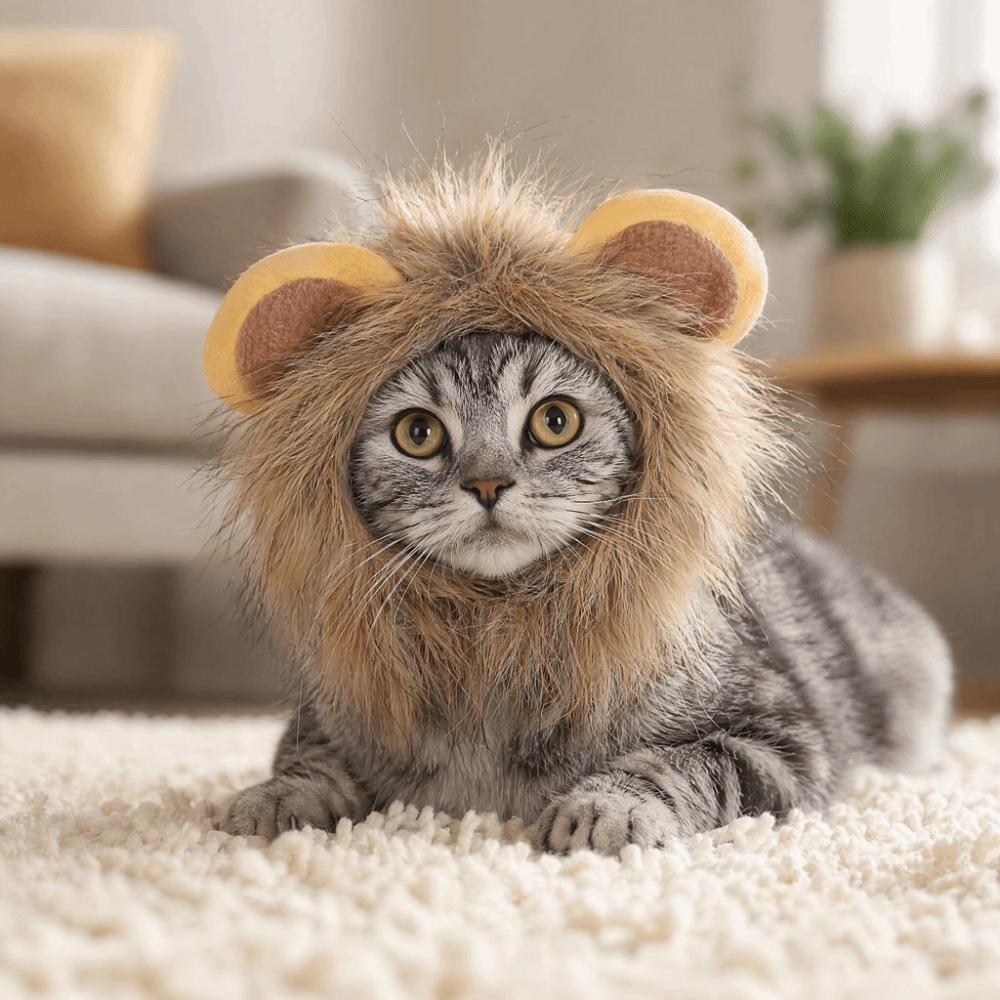 Lightweight Cat Mane Wig Face Opening Pet Wig Washable Mane Wig for Cat  Indoor Cat Wear