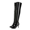 High-heeled long boots over the knee show warm elastic boots sexy nightclub pole dancing boots