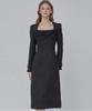 JULIY&CALLA 24 Fw Collar 108 Dear Vivian Tweed Dress Black