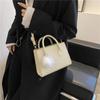 2024 Trendy Textured Small Square Bag – Women's Spring/Summer Messenger & Shoulder Bag