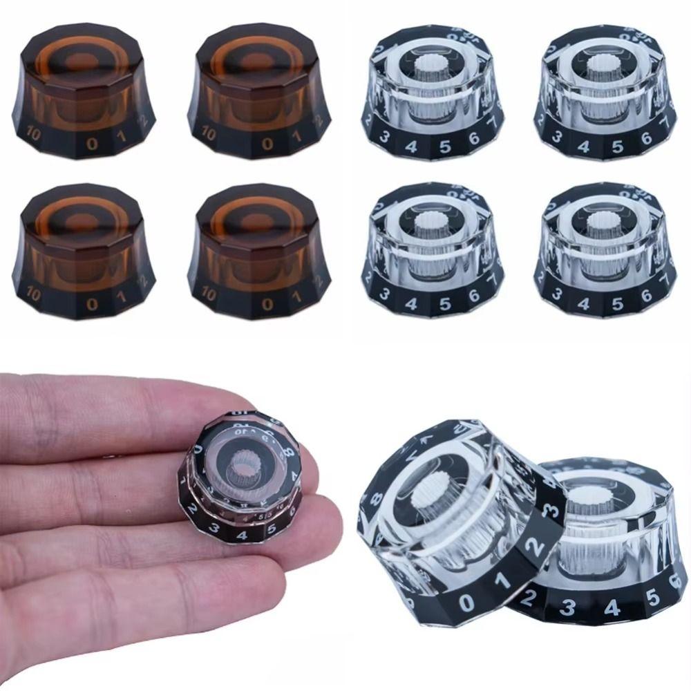 Acrylic Speed Guitar Knobs Lampshade Shape Guitar Volume Tone Knob Guitar Parts